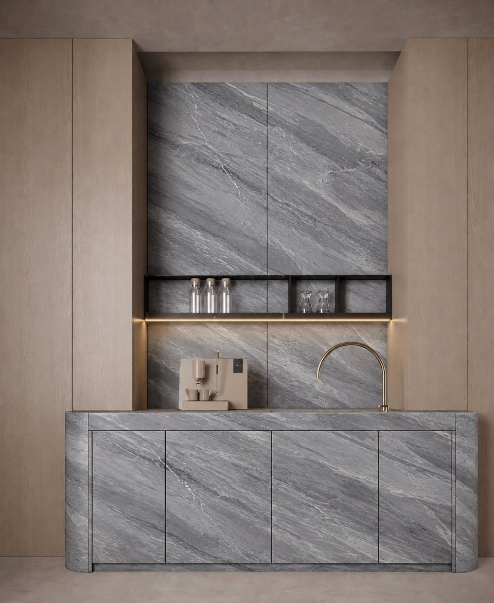 SILVER GRAY MARBLE