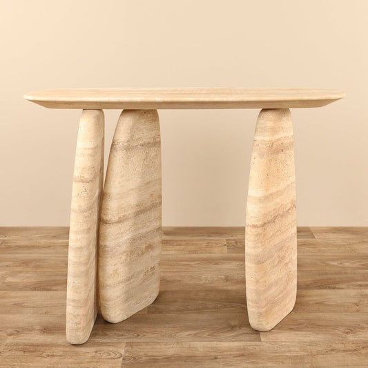 Travertine Consul Table