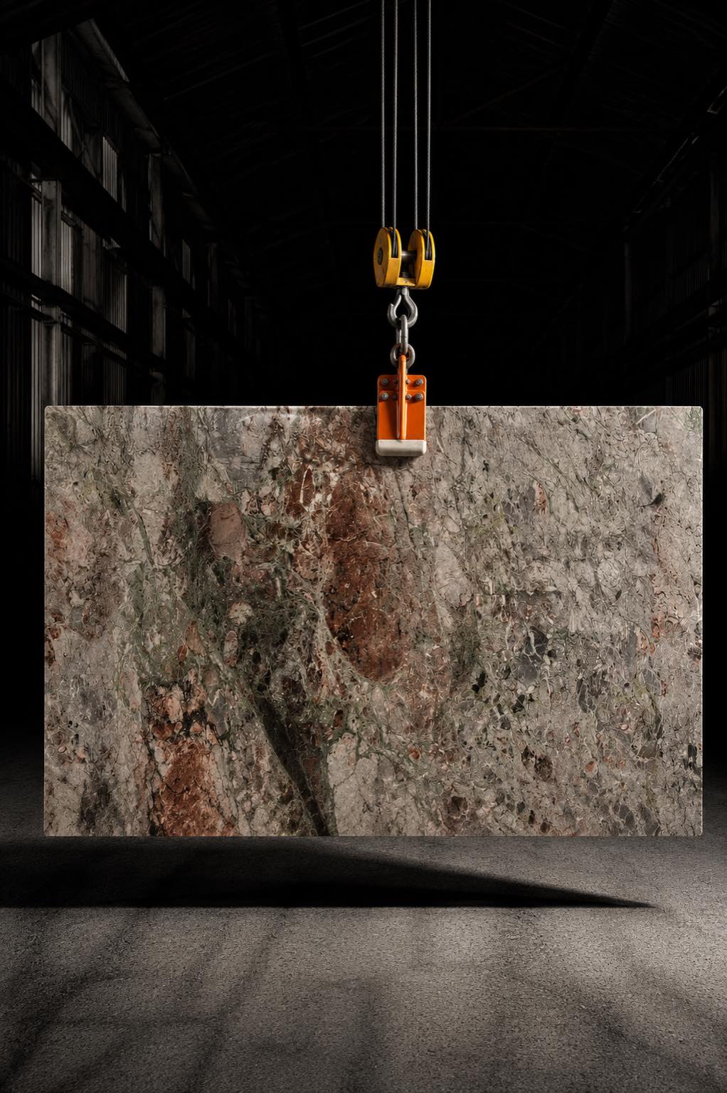 BRECCIA GREEN MARBLE DINING TABLE