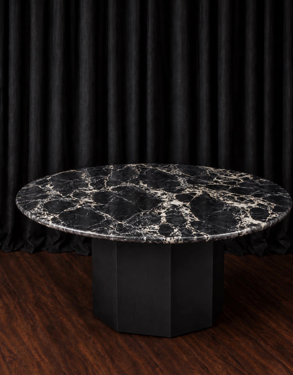 NAPOLEON BLACK MARBLE DINING TABLE