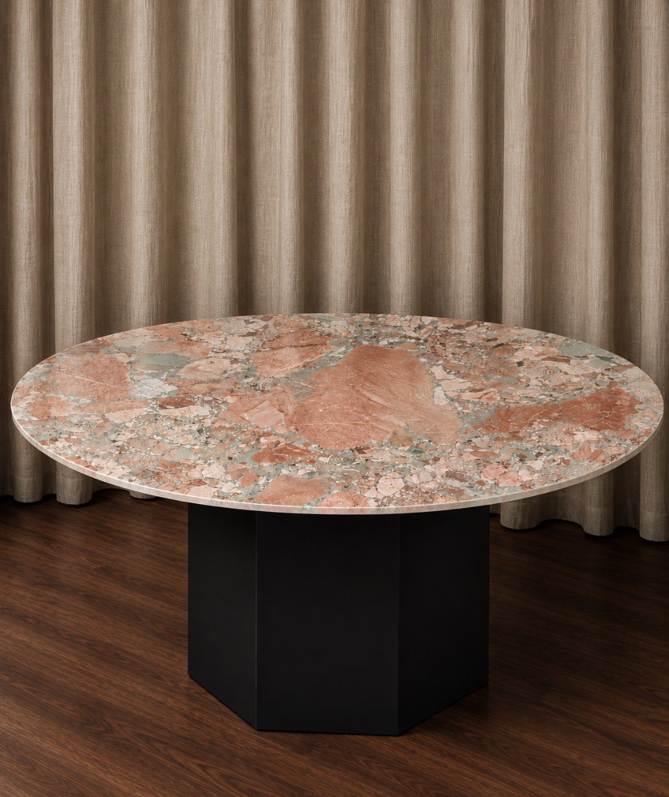 BRECCIA PASTELLO MARBLE DINING TABLE