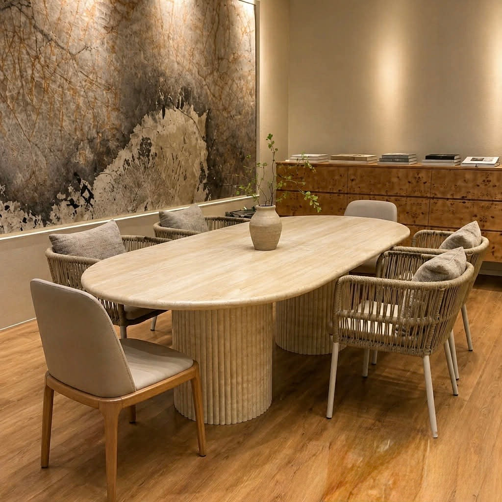 Travertine Dining Table