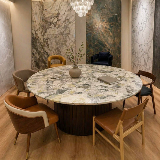 EMERALD CALACATTA DINING TABLE