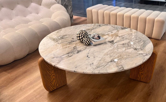 FISHBELLY MARBLE COFFEE TABLE